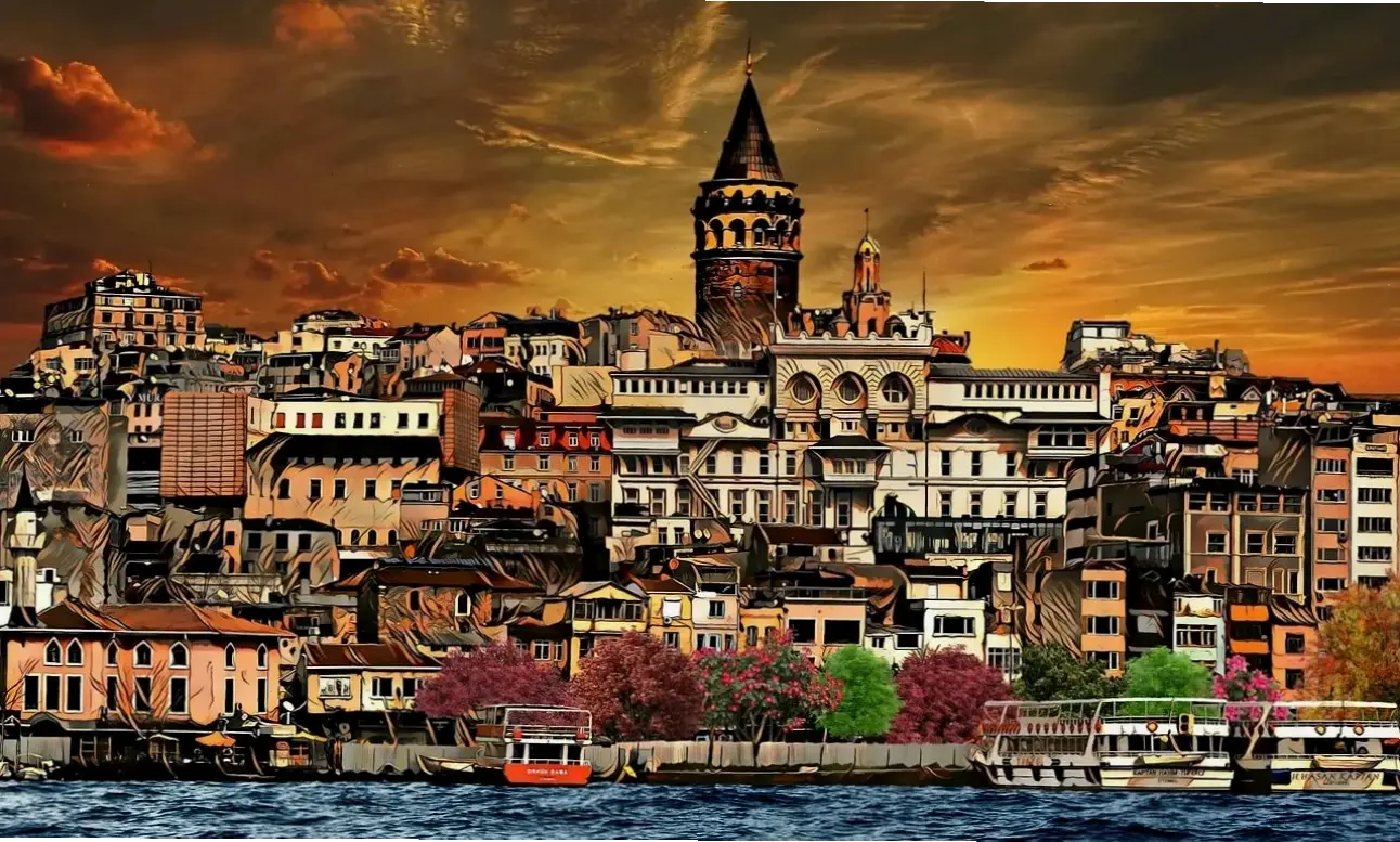 Hình nền cổ kính Istanbul gợi nhớ đế chế Ottoman, với kiến trúc huyền bí và lịch sử phong phú, đầy cuốn hút.