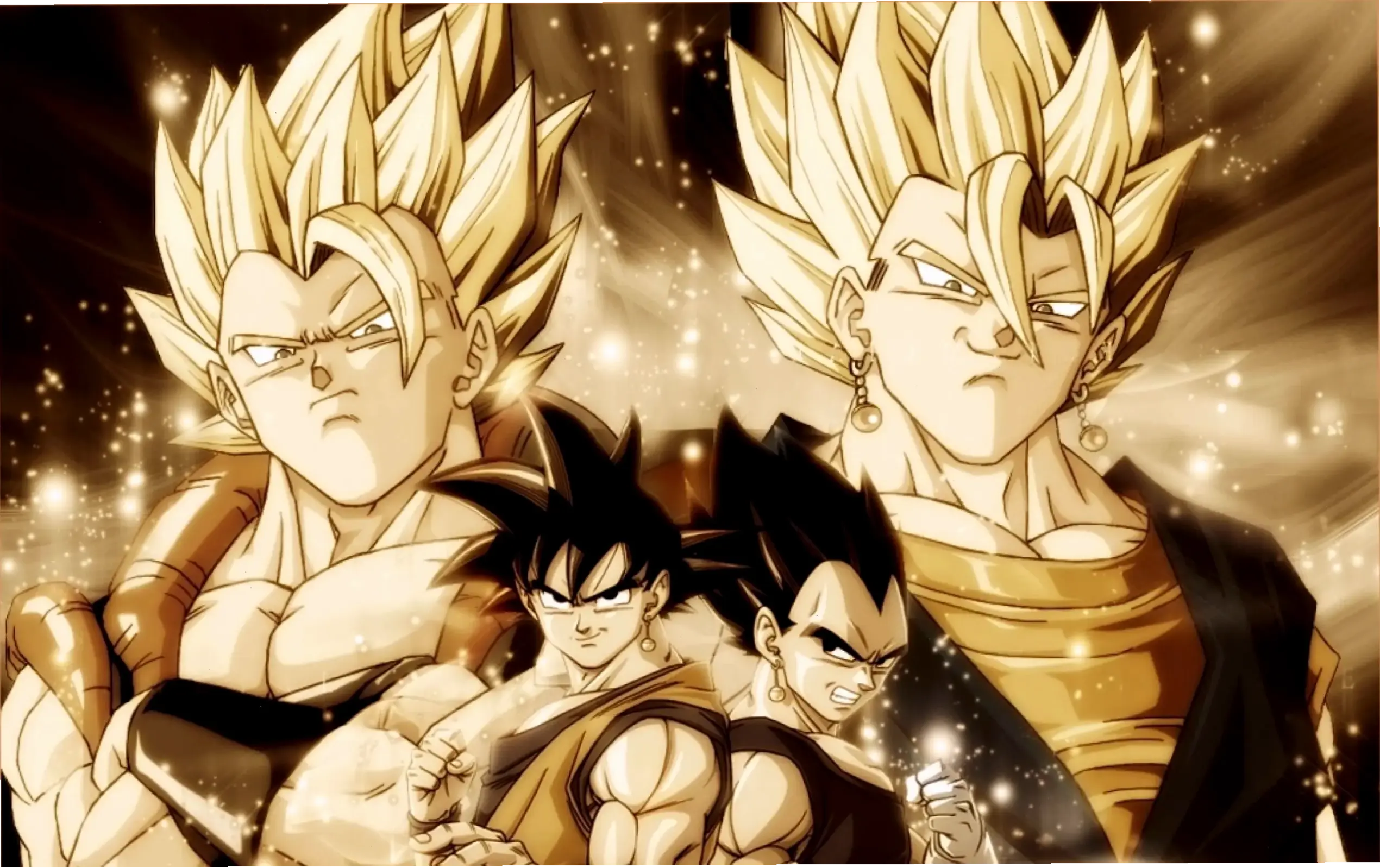 Hình nền Dragon Ball hành động mãnh liệt, với những pha chiến đấu kịch tính.