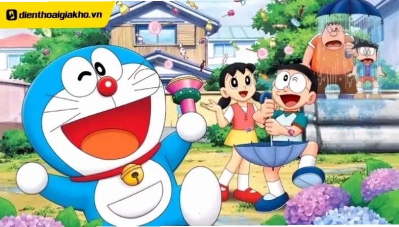 Hình nền máy tính đáng yêu với hình ảnh Doremon và các thiết kế ngộ nghĩnh, giúp không gian làm việc trở nên hấp dẫn và tràn đầy cảm hứng.