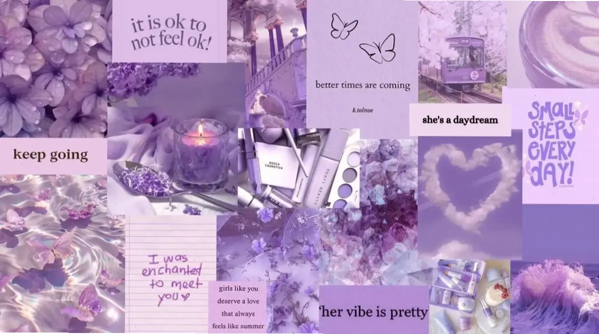 Hình nền máy tính màu tím dễ thương mang lại sự tươi mới, xinh xắn cho desktop, giúp bạn làm việc năng động hơn!