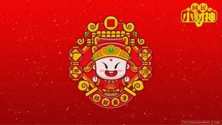 Hình nền máy tính mèo thần tài dễ thương, mang theo sức hút may mắn và niềm vui, biến không gian làm việc thành nguồn cảm hứng tích cực!