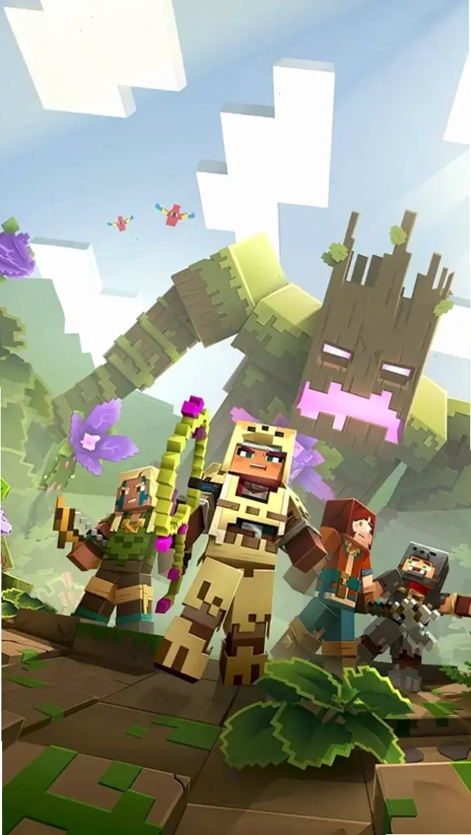 Hình nền tập trung vào khối Minecraft, đơn giản nhưng đầy sức hút và hấp dẫn.