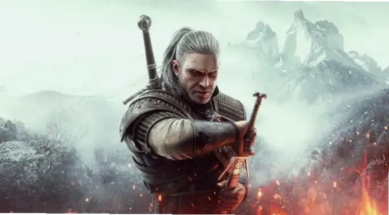 Hình nền The Witcher ma thuật huyền bí, với phép thuật lấp lánh và thế giới phép màu đầy cuốn hút.
