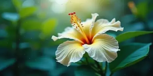 Hoa dâm bụt vàng tươi sáng mang đến sự vui vẻ và tươi mới, lý tưởng để trang trí không gian sống hàng ngày.