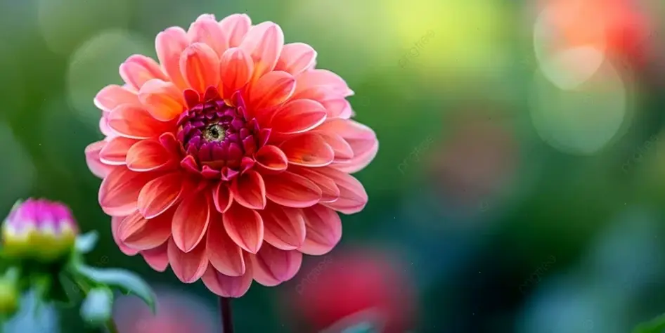 Hoa thược dược đỏ rực như lửa cháy, tượng trưng cho sức sống mãnh liệt và đam mê bất tận.