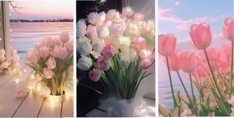 Hoa tulip trang trí cắm bình, ý tưởng hoàn hảo để làm đẹp cho ngôi nhà của bạn.