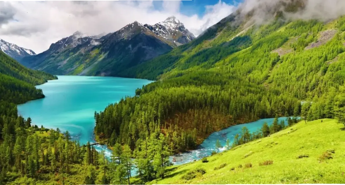 Hoàng hôn huyền ảo trên núi rừng, mang đến cảm giác bình yên và lãng mạn tuyệt vời.