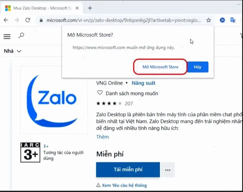 Hướng dẫn cài đặt qua Microsoft Store