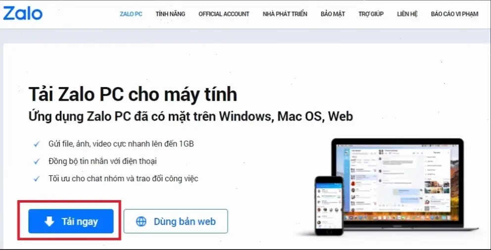 Hướng dẫn cài đặt qua trang web chính thức