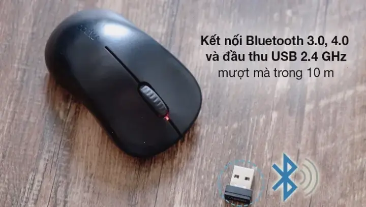 Kết nối qua USB receiver và các lựa chọn khác