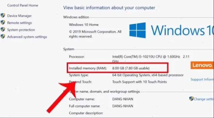 Kiểm tra tình trạng RAM