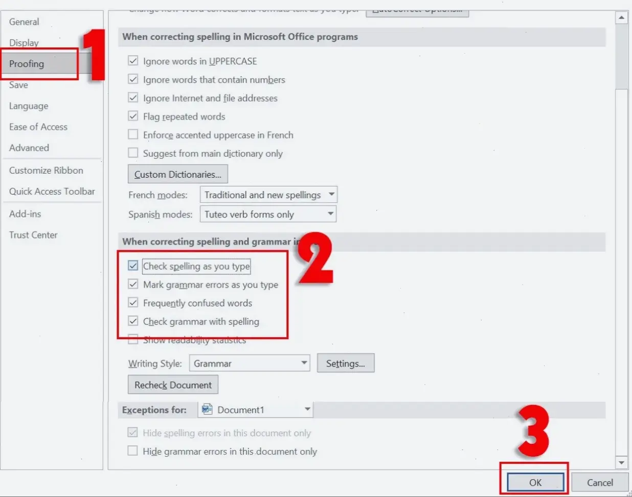 Lý do tắt sửa lỗi chính tả