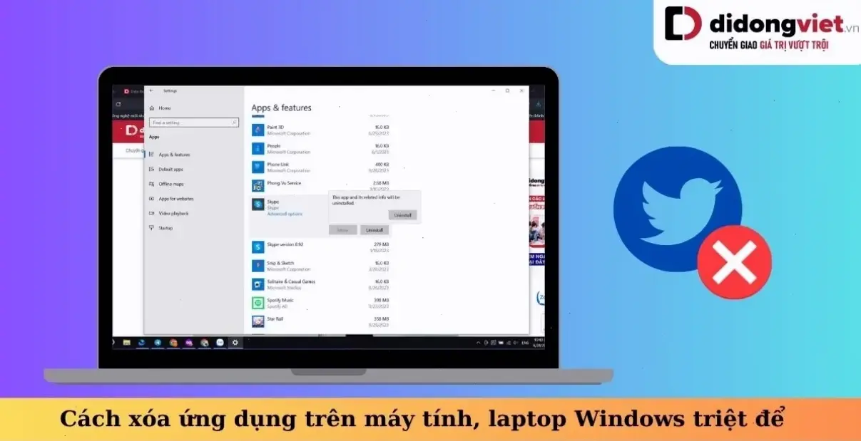 Mẹo hữu ích để xóa ứng dụng an toàn và hiệu quả trên mọi laptop