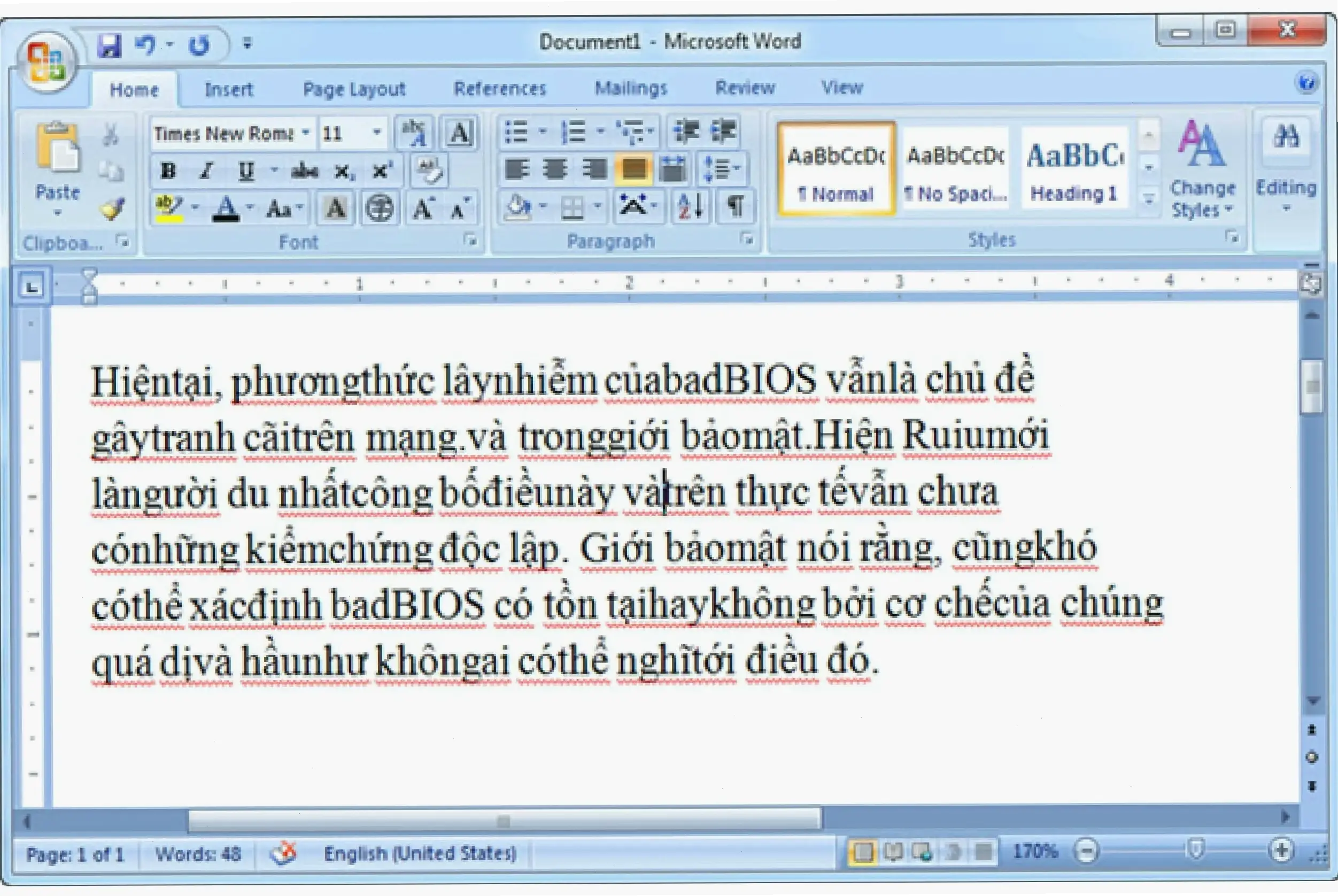 Nguyên Nhân Gây Lỗi Dính Chữ Trong Word 2007