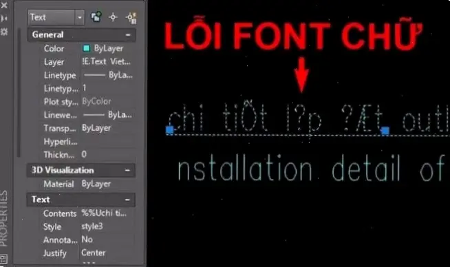 Nguyên Nhân Phổ Biến Của Lỗi Font Chữ Trong CAD