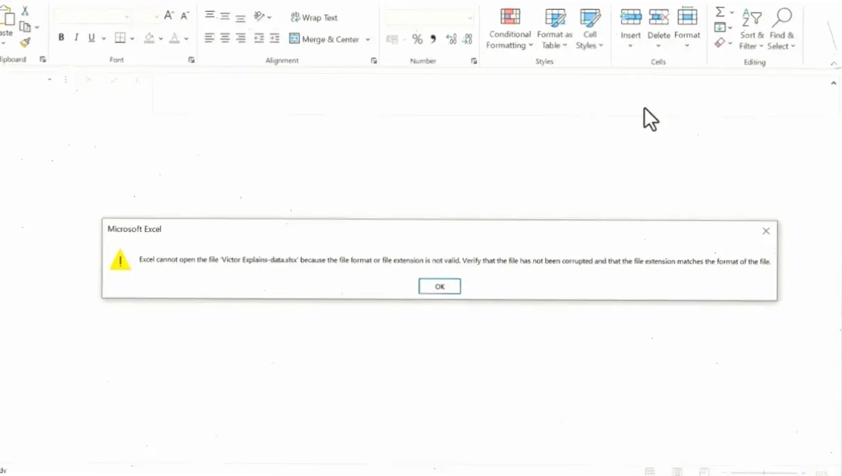 Nguyên Nhân Phổ Biến Gây Lỗi File Excel Không Mở Được
