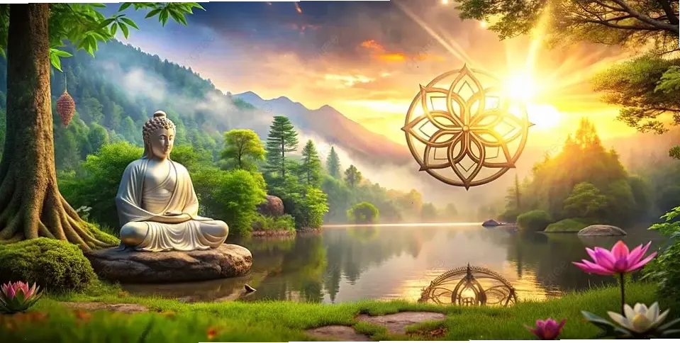 Phật Thích Ca thiền định, giúp bạn đạt sự tĩnh lặng sâu sắc và hành trình giác ngộ nội tại.