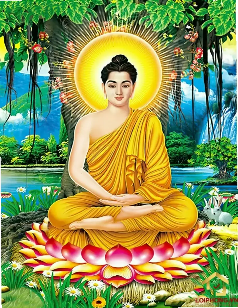 Phật Thích Ca tỏa sáng hào quang rực rỡ, dẫn dắt bạn đến sự thanh tịnh và trí tuệ, mang lại bình an tuyệt đối cho cuộc sống.