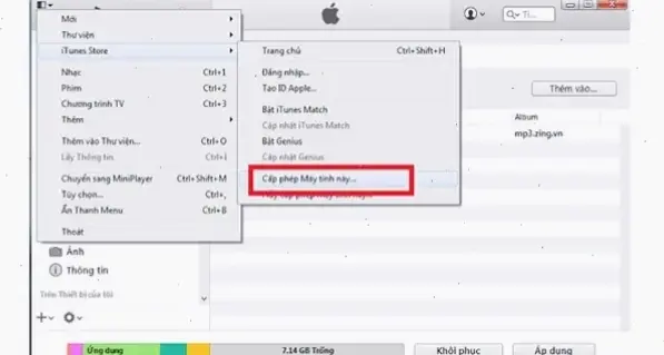 Phương pháp đồng bộ qua iTunes