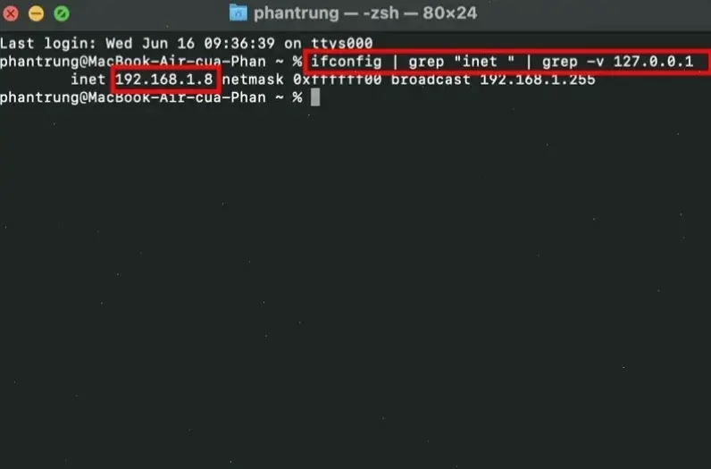 Phương pháp kiểm tra IP trên Mac