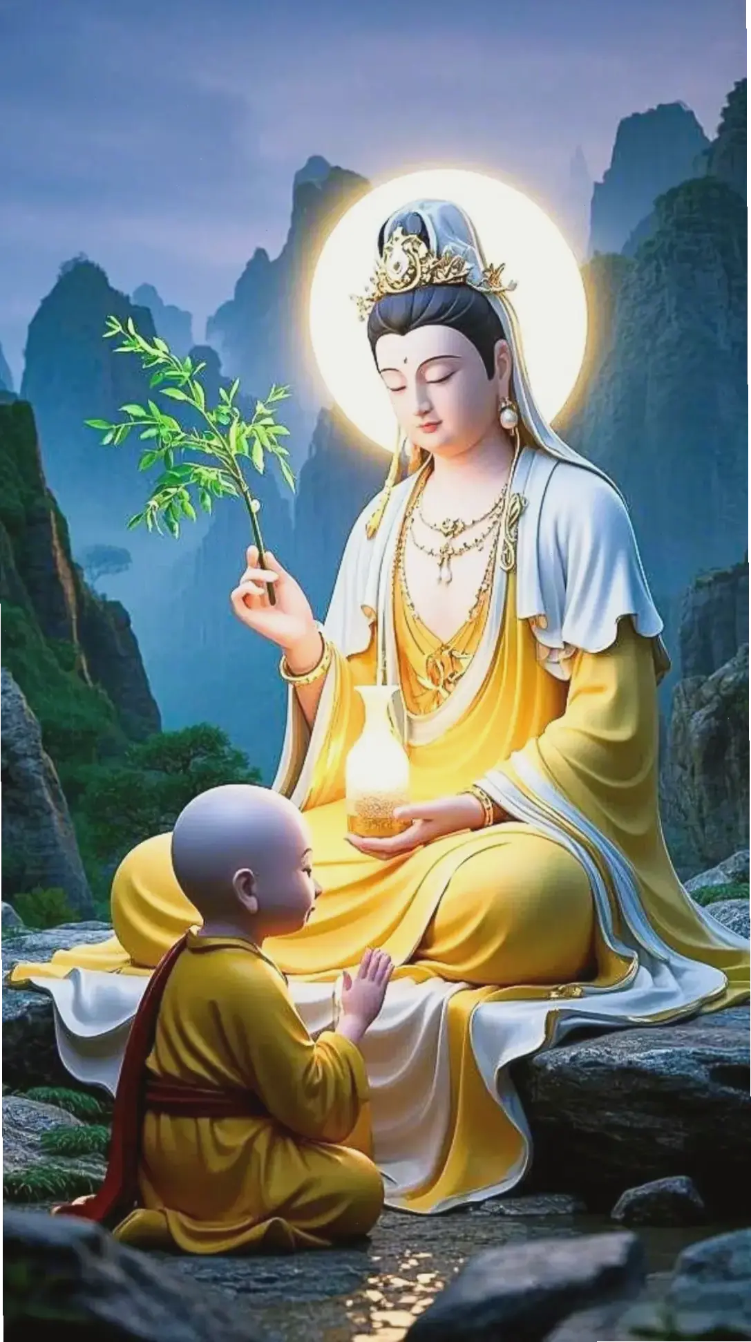 Quan Âm tối giản với vẻ đẹp tinh tế, giúp bạn tìm thấy sự tĩnh lặng và bình an trong cuộc sống.