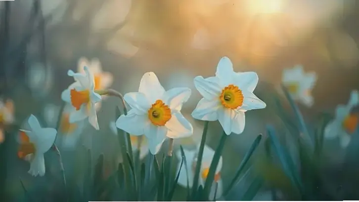 Sắc vàng rực rỡ của hoa thủy tiên, truyền năng lượng tích cực và sức sống mạnh mẽ.