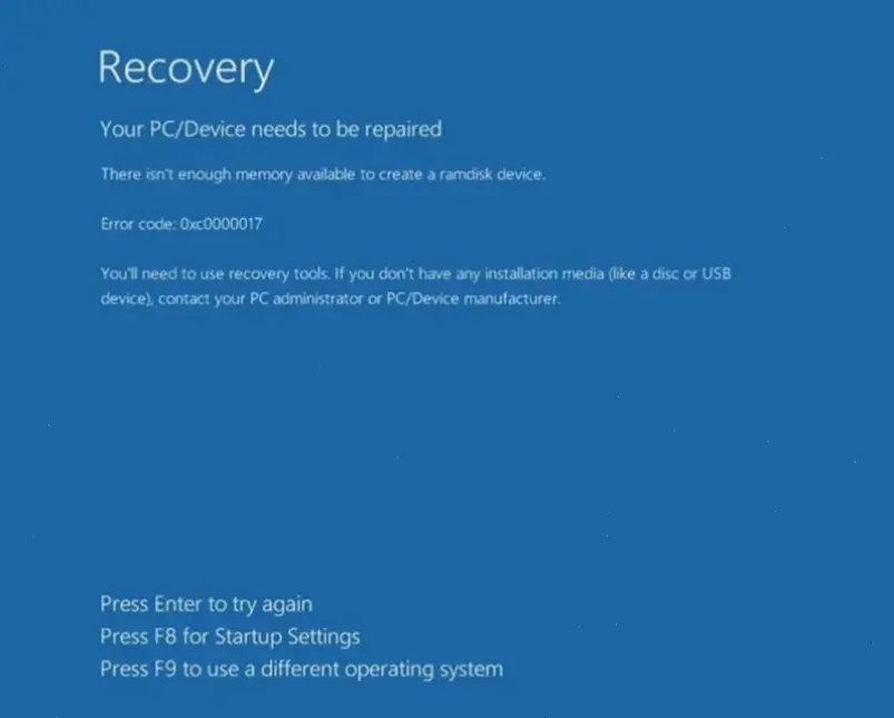 Sai lầm thường gặp khi recovery Win 10 trên laptop Dell