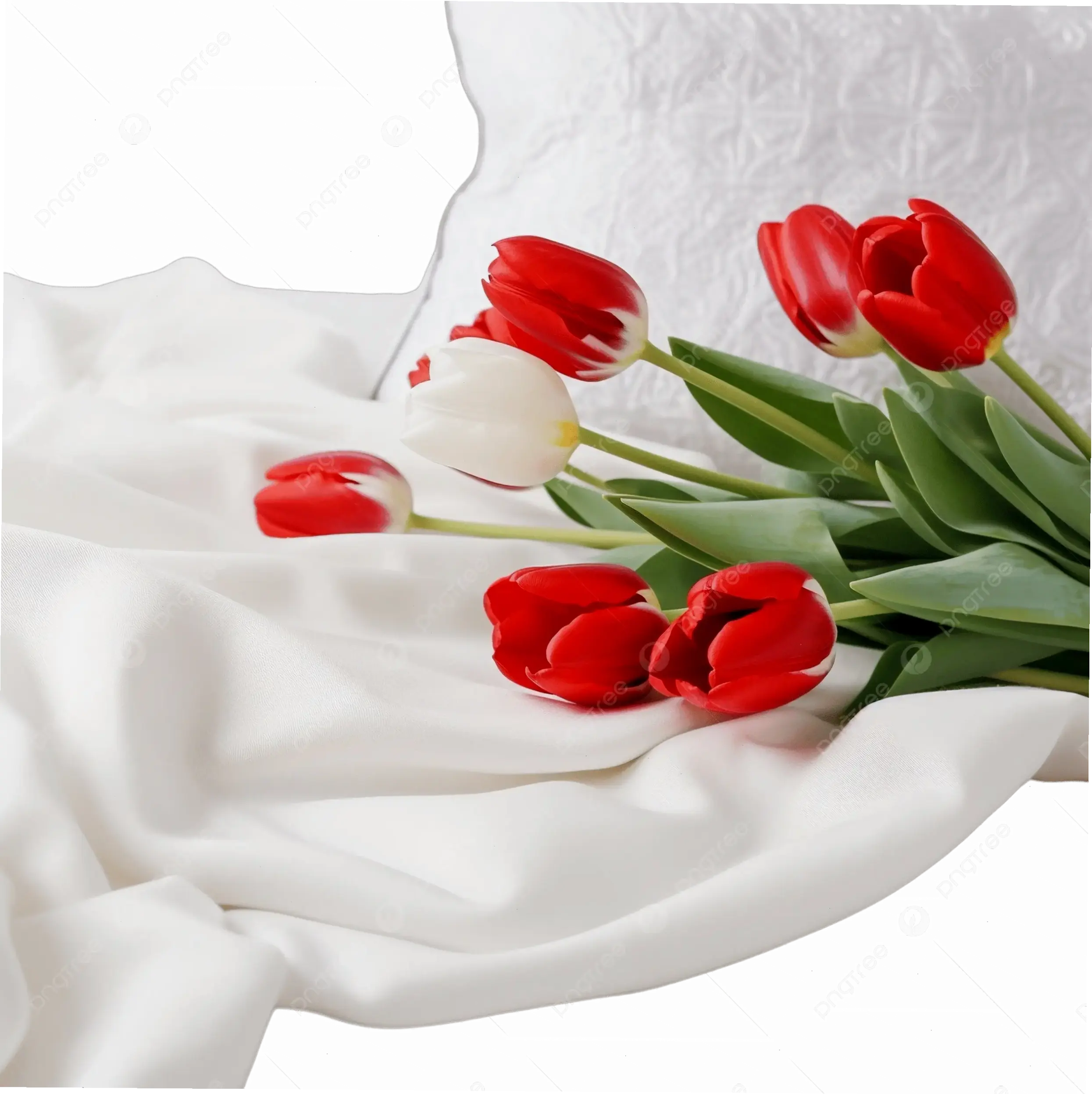 Sự tinh khôi của hoa tulip trắng Valentine, đại diện cho tình yêu thuần khiết và chân thành bất diệt.