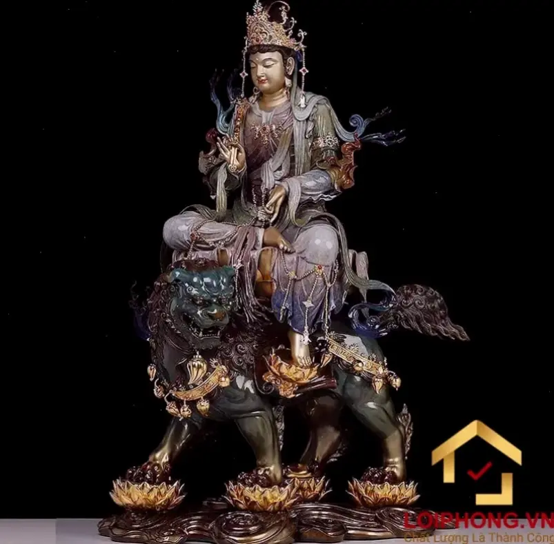 Tác phẩm Văn Thù nghệ thuật hiện đại, hòa quyện truyền thống và sáng tạo.