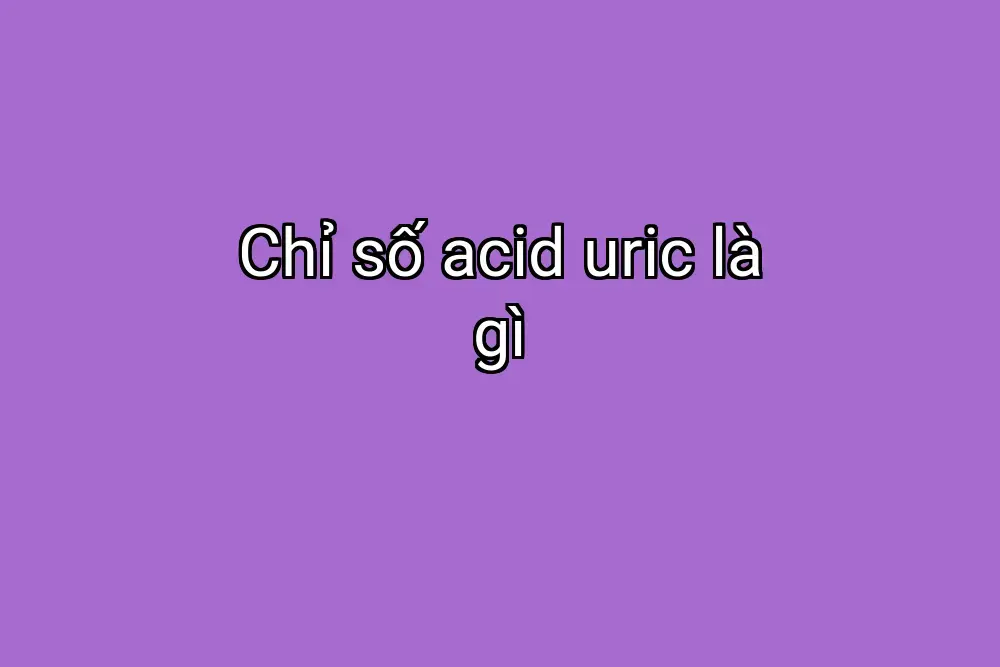 Chỉ số acid uric là gì