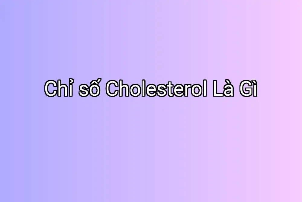Chỉ số Cholesterol Là Gì