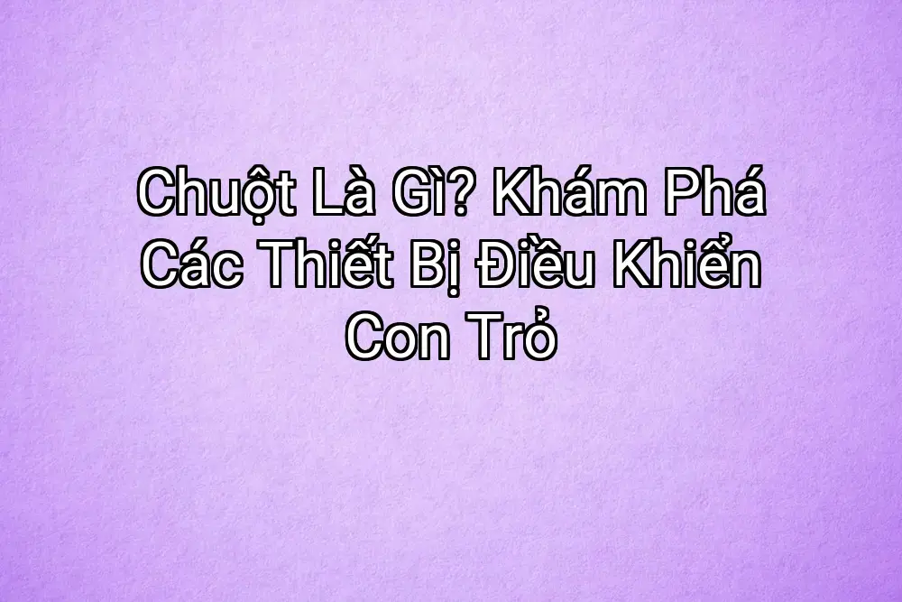 Chuột Là Gì? Khám Phá Các Thiết Bị Điều Khiển Con Trỏ