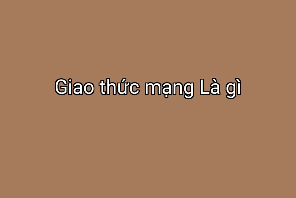 Giao thức mạng Là gì