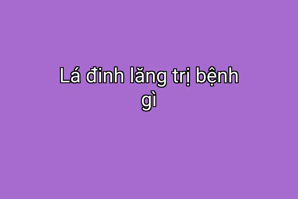 Lá đinh lăng trị bệnh gì