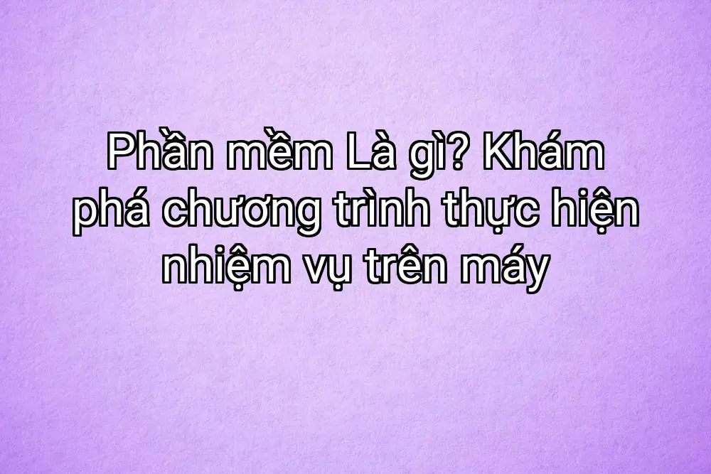 Phần mềm Là gì? Khám phá chương trình thực hiện nhiệm vụ trên máy