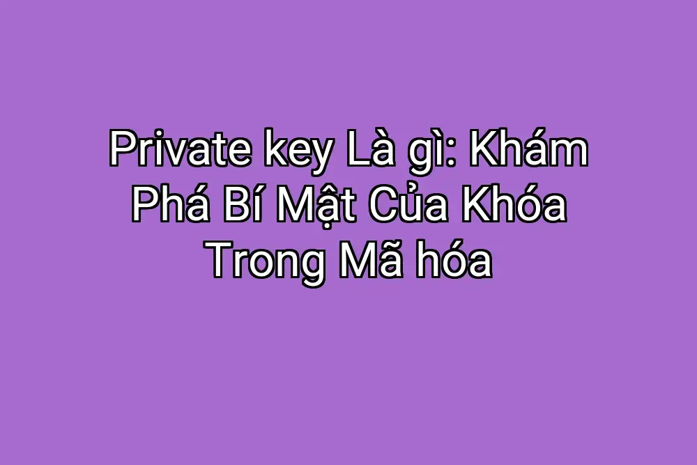 Private key Là gì: Khám Phá Bí Mật Của Khóa Trong Mã hóa