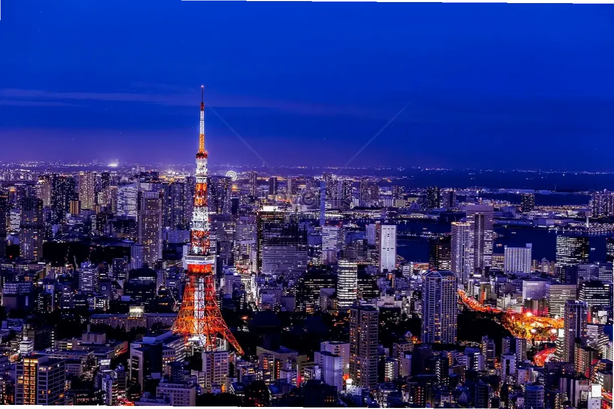 Thành phố ánh sáng Tokyo huyền ảo, nơi ánh sáng và bóng tối hòa quyện, truyền cảm hứng cho mọi giấc mơ.