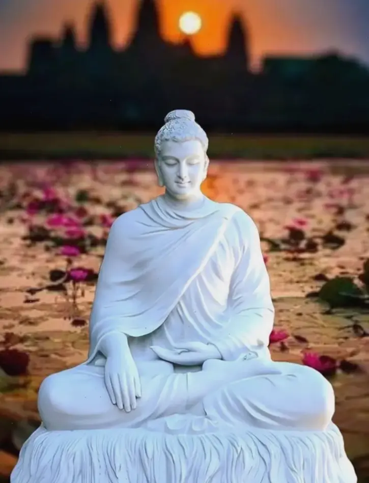 Thiền cùng Phật Thích Ca trong chùa, đạt trạng thái tĩnh lặng và nội tâm sâu sắc, nuôi dưỡng tâm hồn.