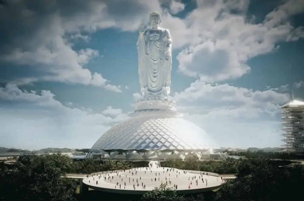 Tượng Phật bạc tối giản mang sự thanh thản, lý tưởng cho không gian sống hiện đại.