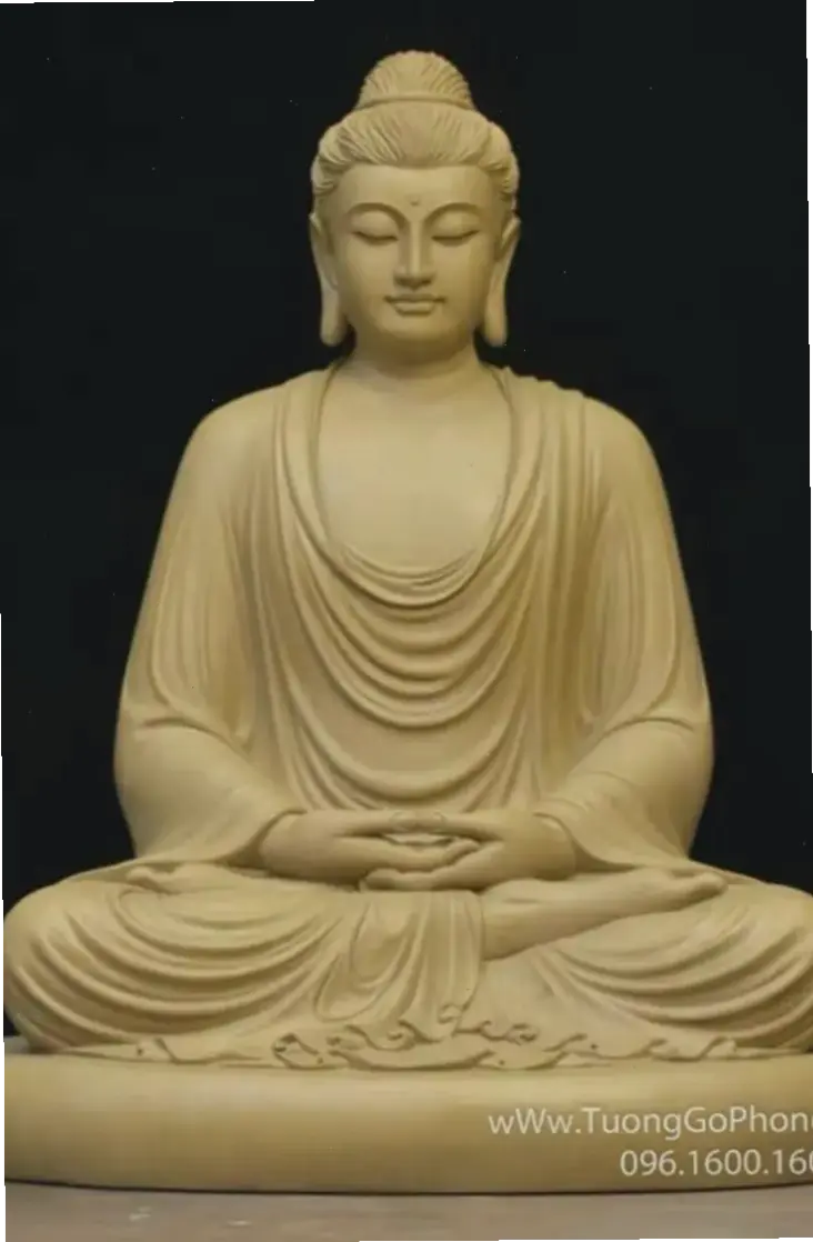 Tượng Phật gỗ bình an, mang đến sự thư giãn và hạnh phúc, giúp cân bằng tâm hồn trong nhịp sống hối hả.