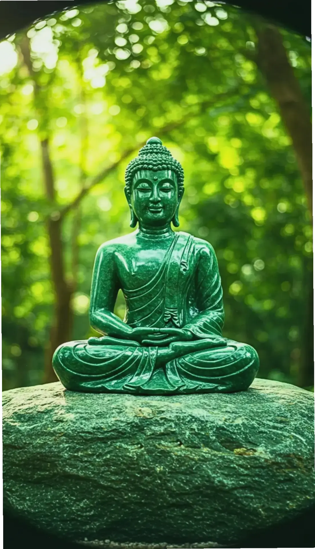 Tượng Phật ngọc tinh xảo, biểu tượng thanh tịnh và may mắn, lý tưởng để trang trí bàn thờ gia đình.