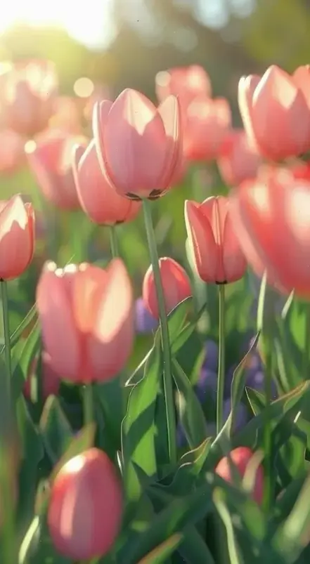 Vườn tulip rực rỡ, thiên đường hoa đẹp mê hoặc với sắc màu đa dạng và tươi mới.