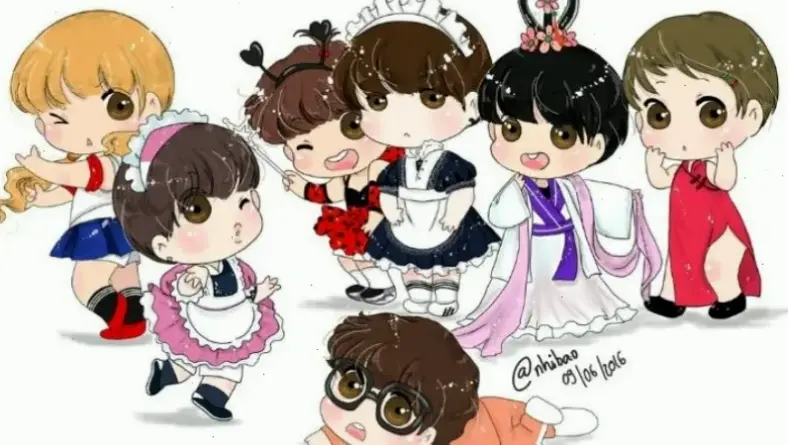 Avatar BTS chibi siêu dễ thương, biến profile bạn thành thế giới ARMY đầy màu sắc và năng lượng bất tận!