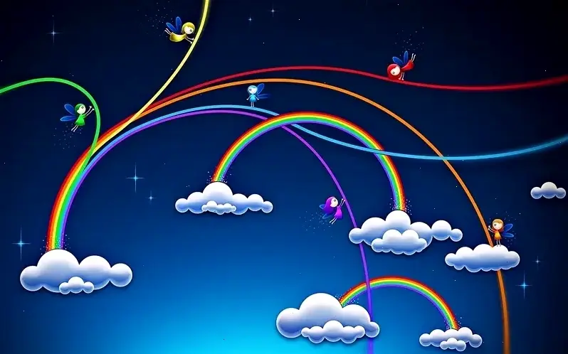 Avatar cầu vồng aesthetic mang đến sắc màu rực rỡ và phong cách tinh tế, biến profile của bạn thành bức tranh sống động đầy cảm hứng!