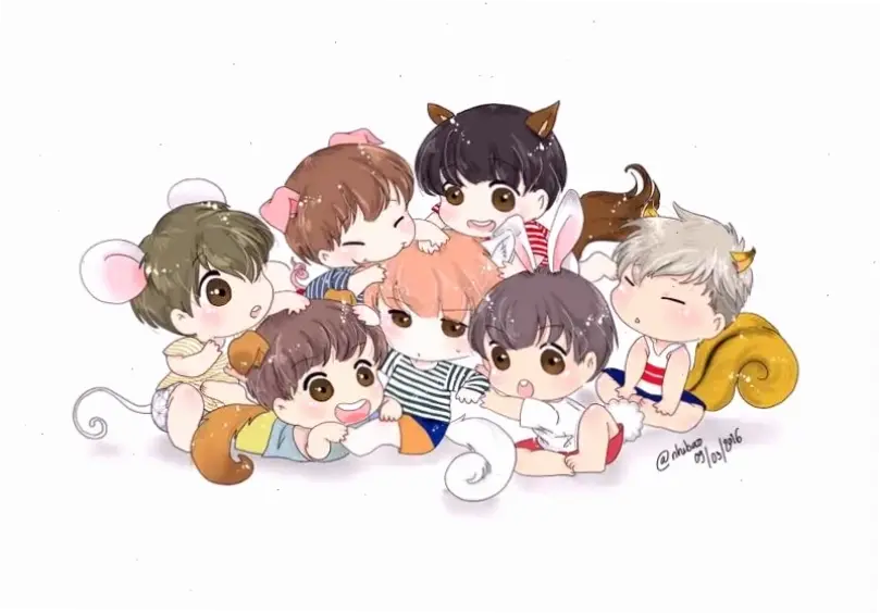 Avatar dễ thương bts này sẽ khiến bạn mỉm cười rạng rỡ, kết hợp sự đáng yêu và phong cách BTS đỉnh cao!