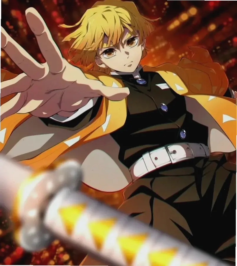 Ảnh anime Zenitsu chất lượng cao, đưa bạn vào cuộc phiêu lưu đầy màu sắc của Demon Slayer.