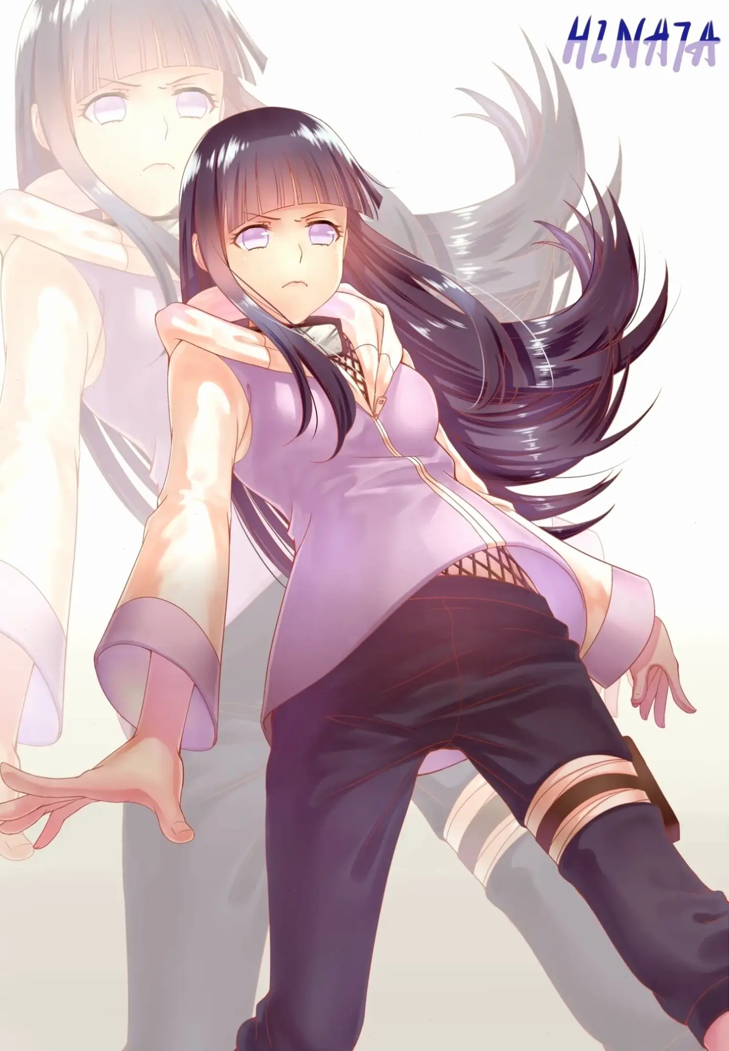 Ảnh Hinata ngầu, phong cách chiến đấu đỉnh cao, làm nổi bật sức mạnh và vẻ đẹp của cô nàng Hyuga.