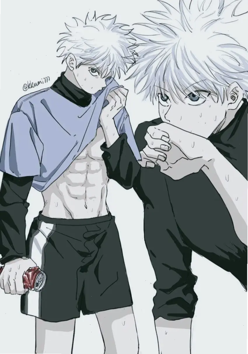 Ảnh Killua đẹp từ Hunter x Hunter, lưu lại để làm hình nền, với biểu cảm đáng yêu và mạnh mẽ của cậu.