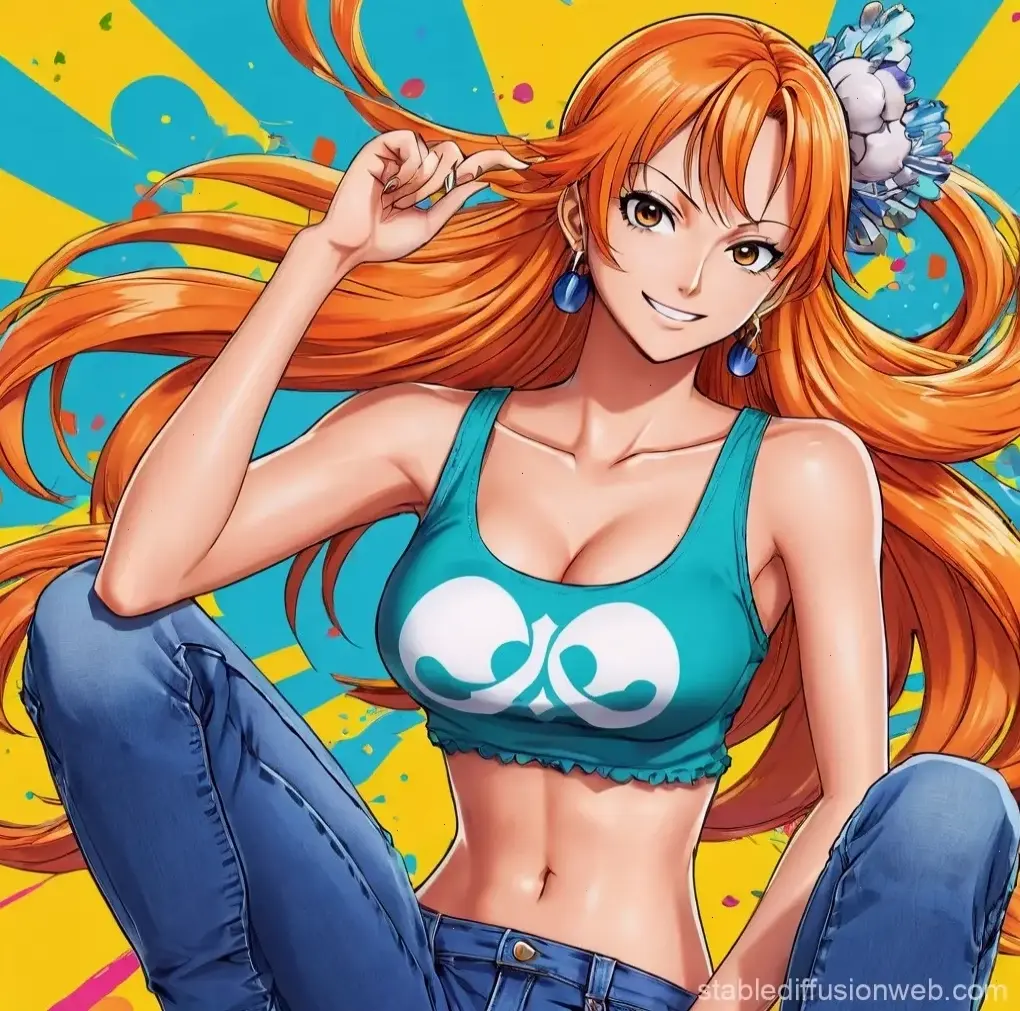 Anime Nami trong One Piece: Hình ảnh ngầu, costume ấn tượng, hành trình phiêu lưu biển cả đầy bất ngờ và kịch tính.