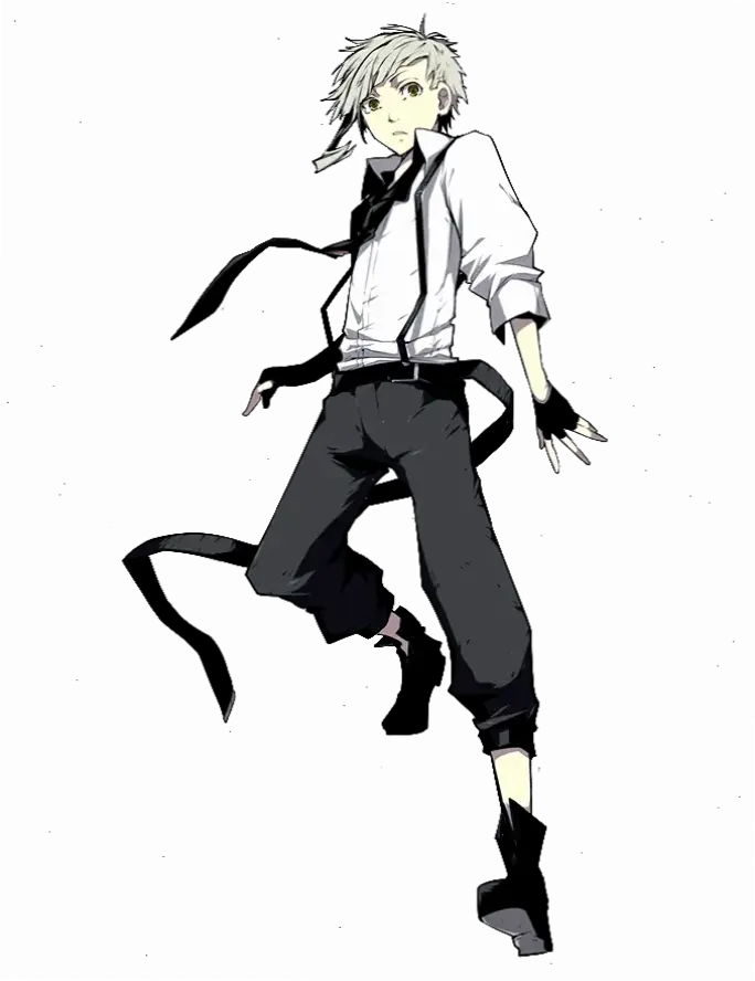 Atsushi tiger: Sức mạnh hổ trắng của Atsushi trong BSD, biến hình chiến đấu, biểu tượng cho sức mạnh tiềm ẩn và lòng dũng cảm.